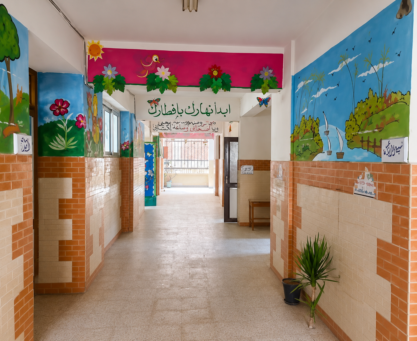 جداريات الممرات المدرسية