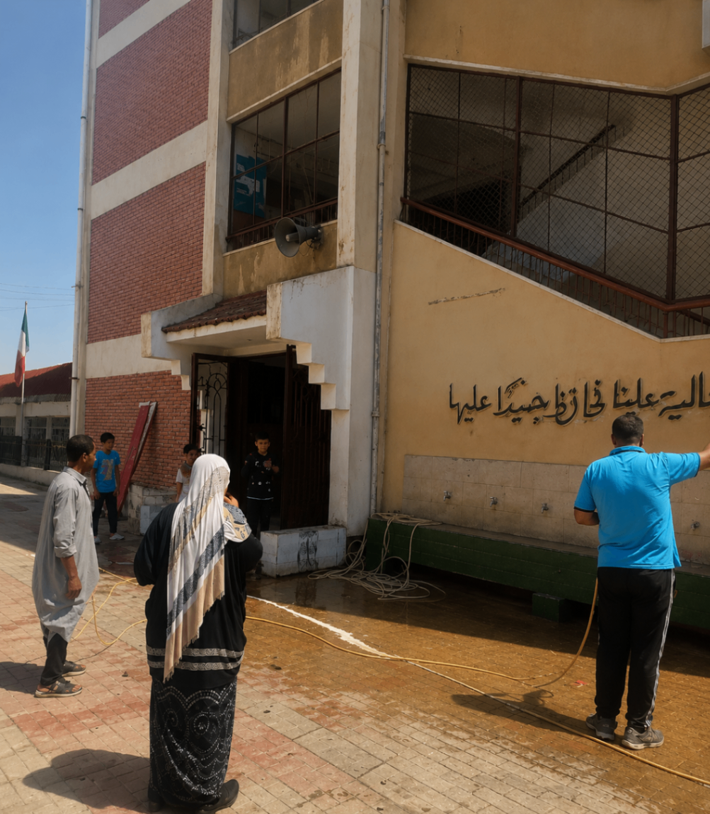 أعمال النظافة المجتمعية داخل المدرسة